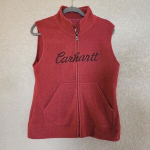 Carhartt Women's Burgundy Vest Fleece Size  Small